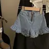 Traje de Verano para Niñas TIMO 2025 Nuevo Estilo Coreano Tesoro de Mujer Verano Chaleco Calado Top de Tirantes Jeans Dos