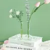 Tubo vertical amor simples vaso de vidro transparente ornamentos de sala de estar decoração hidropônica planta verde de chão arranjo de flores de mesa
