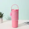 Nova caneca estilosa com isolamento a vácuo, caneca de café simples estampada de grande capacidade, caneca portátil de mão, caneca para presente atacado