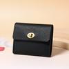 Nueva Billetera Pequeña Retro Ins Cuero Suave Delgada Simple Compacta para Mujer de Gama Alta Ranuras para Múltiples Tarjetas Tarjetero Monedero
