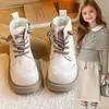 Botas Martin de color liso para niños, colección otoño 2026, estilo retro con cremallera lateral, botines para niños y niñas, modernos