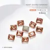 Pedras de Strass para Nail Art Retângulo 6*8 Strass de Canto Reto Strass de Quatro Cantos Quadrado Strass Açucarado Fundo Pontiagudo Diamante Irregular Acessórios de Decoração para Unhas