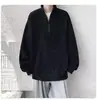 Sudadera patchwork estilo cityboy japonés para hombre, colección de otoño, diseño de nicho, top color block, prenda exterior oversize de moda