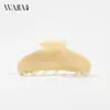 Wjia Verano Nuevo Pinza de Garra de Ácido Acético Elegante Simple Serie de Color Sólido para Mujer Pinza de Tiburón Moda Accesorios para el Cabello Pinza para Moño Clip para el Cabello