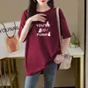 Comercio Exterior Verano 2026 Estilo Nuevo Holgado Estilo Coreano Estampado de Letras Talla Grande Versátil Camiseta de Manga Corta Top Holgado para Mujer Ins