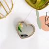 Estilo K de Estilo Ins Espejo Corazón de Diamante Soporte Airbag Adhesivo Soporte Telescópico para Teléfono Móvil Soporte Perezoso de Escritorio