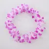 Guirnalda de cuello de pétalos de flor artificial hawaiana, guirnalda de tela de poliéster colorida, guirnalda para fiesta en la playa del fabricante original