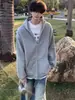 Sudadera con capucha tipo cárdigan retro de otoño de la marca de moda Wukong Youhuo para hombre y mujer, sudadera con capucha casual básica versátil holgada
