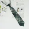 Camisa de corbata pequeña para mujer Jk Estilo universitario Suave Una cuchilla Ins japonés Chica Versátil Cuadros Sin golpe Uniforme estudiantil