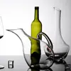 Decantador de Vinho de Cristal Sem Chumbo com Bocal Inclinado, Aerador de Vinho em Forma de Caracol, Conjunto de Luxo