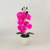 Estilo Escandinavo 5 Flores Artificiais Phalaenopsis em Vaso para Casa Sala de Estar Quarto Mesa Flores Artificiais Pequeno Bonsai Plantas Verdes Ornamentos