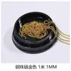 Corrente para nail art em caixa 1 m atacado corrente de contas de aço dourada prateada retrô japonesa corrente plana ultrafina acessórios de decoração de unhas diy