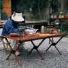 Mesa rodante de aleación de aluminio para exteriores, mesa de picnic portátil, mesa de barbacoa, mesa de equipo de camping, mesa para viajes en coche, mesa plegable ligera