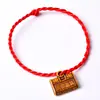 Pulsera de Cuerda Roja Pequeño Regalo Este Año Cuerda de Mano Joyería 12 Signos del Zodíaco Cuerda Roja Tienda en Línea Regalo Venta al por Mayor