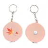 Mini Trena Redonda de Desenho Animado, Trena Portátil Multifuncional para Medir Medidas Corporais, Régua Macia, Trena para Medir Roupas, Trena Chaveiro para Uso Doméstico