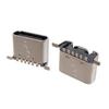 Asiento hembra USB tipo C de fábrica, conector de 6 pines, enchufe frontal, poste trasero, placa de dos pines