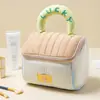 Bolsa de Maquillaje Linda de Casa de Gran Capacidad Bolsa Pequeña de Casa para Artículos de Tocador Bolsa de Almacenamiento Portátil de Mano Suave Linda Estilo Girly Almacenamiento