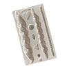 Molde de silicona con forma de corazón para chocolate seco, con cuerda de cáñamo a juego, tapete texturizado tejido, decoración de chocolate