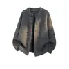 Cardigan de Tricô Preguiçoso de Cor Sólida Estilo Americano com Botões Masculino 2026 Marca Tendência Peça de Tricô Solta Cardigan de Tricô Masculino