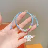 Pulseira Kuromi Infantil Sanrio Meninas Doce Fofa Desenho Animado Feita à Mão Corda de Mão Pequeno Presente Acessórios Delicados