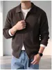 Outono Inverno Estilo Coreano Fashionável Retrô Estilo Old Money Cardigan de Gola Lapela Masculino Solto com Zíper Malha Casual Outerwear Tendência