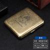 Caja de Cigarrillos de Metal con Tapa abatible, Flor Condensada de Bronce Tallada, Paquete de 20 Unidades, de Doble Cara, abatible, el más vendido del fabricante, compatible con envío directo