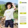 [Coleção de Camisetas] Camisetas de Manga Curta para Meninos Dudu, Estilo Fino de Verão para Crianças, Roupas de Verão para Bebês, Camisetas Curtas para Meninas