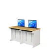 Mesa de computador com tela LCD de 22 polegadas e altura ajustável, mesa de computador oculta para Xizang, sala de aula multimídia escolar, sala de informática