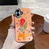 Funda para iPhone15 con Flor de Pedrería Japonesa y Coreana para Apple 16Pro Max Película para Lente 14pro Resistente a Caídas 13x