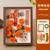 Festival de Mediados de Otoño DIY Varilla Retorcida Hecha a Mano Flor de Caqui Tallos Densos de Chenilla Árbol de Caqui Kit Completo de Materiales