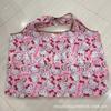 Nova Bolsa Fofa de Coração Estilo Japonês para Menina, Grande Capacidade, Kuromi, Sacola de Compras de Supermercado, Bolsa de Ombro de Tecido Leve