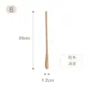 Colher de Madeira Lacada Estilo Japonês com Cabo Longo para Mexer, Louça de Madeira Maciça para Café, Chá com Leite, Mel, Colher de Sopa