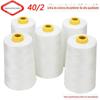 402 Linha de Costura Quantidade Suficiente 500g Preto e Branco 0.5kg Linha para Máquina de Costura de Alta Velocidade Linha Reta para Costura Linha para Overlock