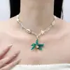 Collar de Concha de Árbol de Coco Estrella de Mar con Cuentas Estilo Vacaciones en la Playa para Mujeres, Diseño de Nicho con un Toque de Lujo, Gargantilla de Cadena para Clavícula de Moda