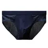 Calzoncillos para hombre, ropa interior de seda de hielo, ultrafinos, de cintura baja, de malla, transpirables, sin costuras, de una pieza, calzoncillos para hombre
