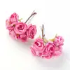 Corona Simulada DIY Tocado Estilo Bosque Rosa de Té Estilo Europeo Capullo de Rosa Tela de Seda Flor de Peonía Flor de Cabeza Materiales de Decoración