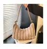 Bolso de Axila de Felpa, Nuevo Modelo Estilo Coreano, Bolso de Hombro de Gama Alta, Bolso Peludo Simple de Moda Otoño e Invierno, Bolso de Hombro Único para Mujer, Bolso Dumpling