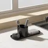 Prateleira de Armazenamento para Cozinha com Dispenser de Sabão Tipo Pressionar e Drenagem, Suporte para Pano em Aço Inoxidável, Armazenamento de Detergente, Caixa de Sabão Espessa para Bancada