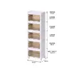 Armario de Almacenamiento Plegable Elástico Integrado Snap-On para Dormitorio y Sala de Estar, Armario de Almacenamiento de Plástico Multicapa para Artículos Varios