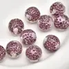 Cuentas de Bola Coloridas de Diamante Completo de 16 mm, Cuentas Shambala con Agujero Recto, Colgante para Mochila, Accesorios de Joyería DIY para Pulseras