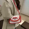 Bolsa de Axila Doce e Nicho Ins Coreano Feminina com Laço Francês Pequena Quadrada Bolsa Transversal Nova de Verão