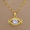 [Acero de Titanio] Lujo Ligero Temperamento Magnífico Ojo de Pestaña Completo de Diamante Collar Cadena para Clavícula Combinable para Mujer Cadena de Acero de Titanio