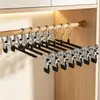 Percha Doméstica para Pantalones sin Marcas, Pinza Gruesa Recubierta de Plástico de Acero Inoxidable para Faldas, Pinza para Ropa Interior, Percha Resistente Ajustable para Pantalones