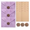 Set de Papel de Carta Dorado Transfronterizo con Textura Gofrada Estilo Canal Carta de Amor Romántica Escrita a Mano Pegatina de Lacre para San Valentín