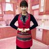 2024 Novo Estilo Fivela Gola Estilo Étnico Avental de Cozinha para Casa Restaurantes Chineses e Ocidentais Impermeável Sem Mangas Estilo Coreano