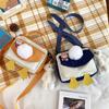 Bolsa de Hombro para Mujer de Dibujos Animados Linda Trasera de Patito Bolsa Cruzada Estudiante Nylon Casual Pequeña Bolsa Cuadrada