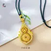 Loja de Ouro Mesmo Estilo Ouro Antigo Banhado a Ouro Diamante Incrustado Quatro Beldades da Vida Pingente Feito à Mão Cobre Banhado a Ouro Colar Joias Transmissão ao Vivo