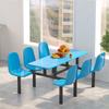 Mesa y Sillas de Comedor de Cafetería Yicai Furniture Escuela Fábrica Empleado Estudiante Cafetería Rectangular Combinación de Mesa y Sillas de Comedor de una Pieza