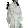 El Artículo de Moda Más Vendido de Este Año: Gabardina Larga Blanca Crema de Alta Gama, Súper Elegante, Estilo Francés para Mujer, Colección Otoño 2026
