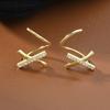 2021 nuevos aretes de botón de alta gama de moda para mujer aretes de botón de plata esterlina 925 diseño de nicho aretes de botón estilo frío